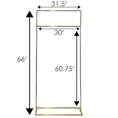 Shiny Gold Square Wedding Poster Backdrop Stand