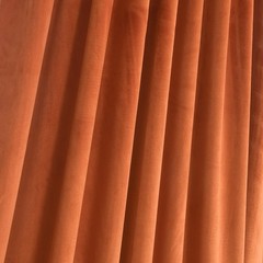 Roslynwood Luxury Soft Russet Orange Velvet Curtains 84 inches Long Back Tab …