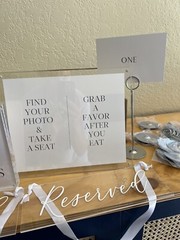 Wedding Decor Set, Frames, Easels, Reserved Signs, Table Number Holders