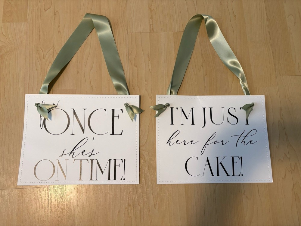 2-Ring Bearers Wedding Signs 8.5″ X 11″ Signs FREE SHIPPING!