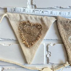 Primitives by Kathy New Just Hitched Rustic Wedding Hanging Burlap Banner 6 ft