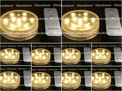10 Warm White 10LED Submersible Waterproof Wedding Vase Base Light Floral Remote