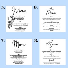 UV Printed Event Menu – Personalised Sign for Seated Dinners