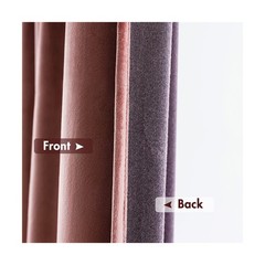 MIULEE Dusty Rose Velvet Curtains Rod Pocket 84 Inches Long 2 Panels, Mauve D…