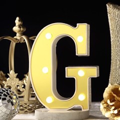 6″ tall GOLD G LED Lighted Marquee Letters Sign Party Wedding Events Decorations