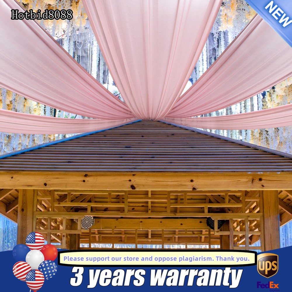 Pink Color Ceiling Drape Backdrop for Wedding Ceremony Stage Party Decoration