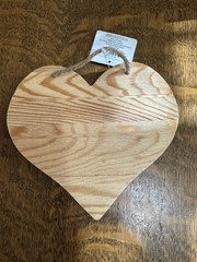 Unfinished Wood Heart Wall Hanging 7×6.5” Wedding Valentine Home Decor DIY