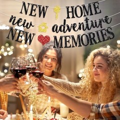 New Home New Adventure New Memories Banner, Welcome Home/Housewarming Party