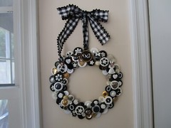 Mickey & Minnie Mouse Wedding Wreath or Candle Ring Disney Hademade Great Gift