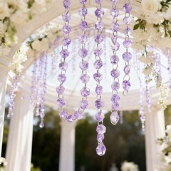 ›1m Acrylic Crystal Beads Strands Wedding Christmas Party Hanging Decor