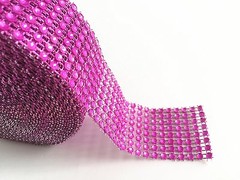 Acrylic Bling Rhinestone Diamond Crystal Mesh Wrap Roll Pink Purple Cake Craft