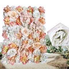 Artificial Silk Flower Wall Panel Floral Backdrop Party Wedding Decoration 5PCS