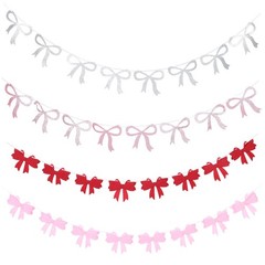 Mother’s Day Butterfly Flag Baby Shower Bow Garland for Coquette Room