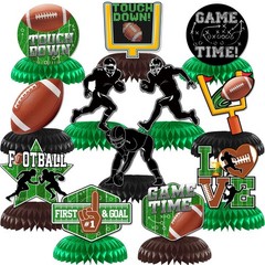 12Pcs Football Party Decorations Football Honeycomb Centerpieces Football Tab…