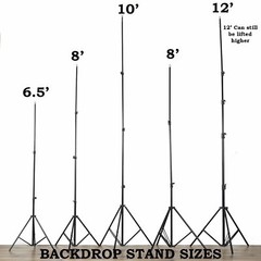 10ft x 10ft Black BACKDROP STAND KIT Photo Background Wedding Party Decorations
