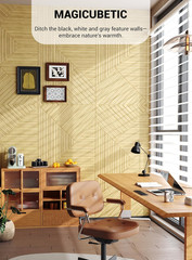 6 Pack Acoustical Wall Panels, UV Wood Texture Art for Home & Office Decor