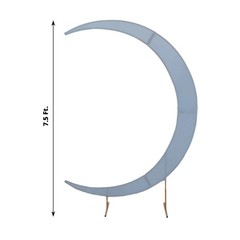 7.5 ft DUSTY BLUE Fitted Spandex Half Crescent Moon Arch BACKDROP STAND Cover