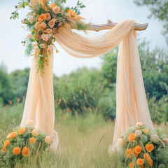 H 6/10m Chiffon Fabric Curtains Wedding Bow Ceremony Reception Party Stage