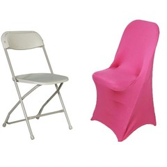 10 Fuchsia Stretchable Spandex Chair Covers Event Banquet Reception Decorations