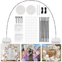 Balloon Arch Kit, 8ft Tall & 9ft Wide Adjustable Balloon Arch Frame Stand
