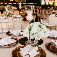 BLOSMON Artificial Flower Balls Wedding Centerpieces 10 Pcs 15.7″ Large White…