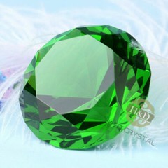 200mm Huge Green Crystal Diamond Paperweight Wedding Centerpieces Gifts