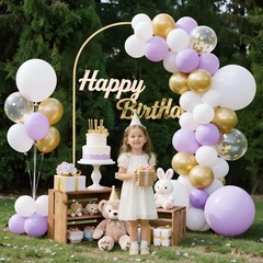 VEVOR Arch Backdrop Stand Metal Arch Backdrop Stand 6.6 x 3.3 ft for Wedding