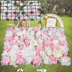 New 6* Artificial Flower Wall Hydrangea Panel Bouquet Wedding Party Home Decor