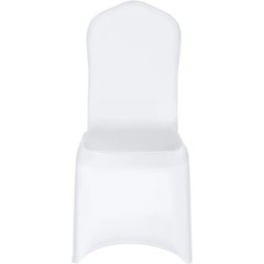 50PCS White Spandex Chair Covers for Events, Parties, and Weddings