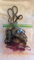 Black Rhinestone double Row, Satin Ribbon, Mesh Ribbon Wedding Party Birthday