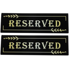 2Pcs Reserved Signs for Tables Inverted Triangle Card Set up Hotel Dining Room