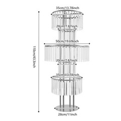 5 Tier Flower Stands, 2PCS Flower Stands, Crystal Flower Stands Round Modern