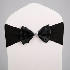 10 PCS Double Layered Bow Chair Cover Sashes Banquet Wedding Party Decor