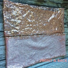 rose gold glitter sequin chair bands sashes ties bows ribbon wedding anniversary