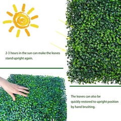 Artificial Grass Wall Backdrop Panels,16 X 12 in 12P(16 sqft) UV-Anti Greener…