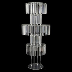 5-Tier Flower Stand for Wedding, Crystal Flower Stand