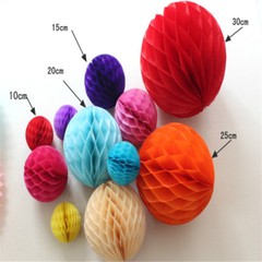 30x Multi-Color 4 8 12 inch HoneyComb Tissue Paper Balls Pom Poms Wedding Decor
