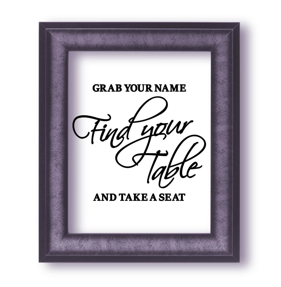 Find your Table Script Wedding Escort Sign Vinyl Sticker Decal 7″h x 8″w