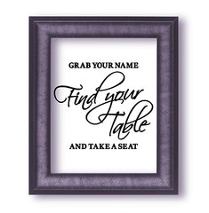 Find your Table Script Wedding Escort Sign Vinyl Sticker Decal 7″h x 8″w