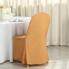 50 Gold POLYESTER BANQUET CHAIR COVERS Wholesale Wedding Party Decorations