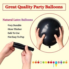 110pcs Black Balloon 12 inch, Black Latex Balloons for Birthday Party Baby Sh…
