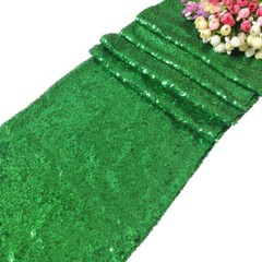 green glitter sequin table runner wedding anniversary party cake table decor