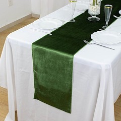 5 12×107″ Premium Velvet Table Runners Wedding Linens Decorations Catering