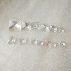 100pcs 14~30MM 2 Holes Square Crystal Beads Prism Chandelier Curtain Accessories