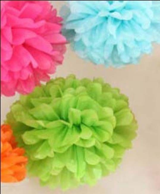 6x 30cm paper pom poms wedding birthday anniversary party baby shower decoration