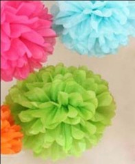 6x 30cm paper pom poms wedding birthday anniversary party baby shower decoration