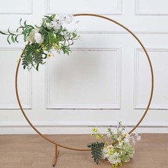 4 ft Gold Balloon Circle Metal Frame Round BACKDROP STAND Wedding Arch Party