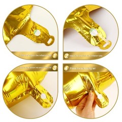 40 Inch Gold Large Number 4 Birthday Balloon, Giant Number Four 14 24 34 40 4…