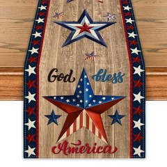 4th of July Table Runner Fourth of July Table Cover USA Red White and Blue