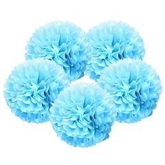 Set of 5 Tissue Paper Pom Poms Flower Balls Decoration Party Event Birthday 8″